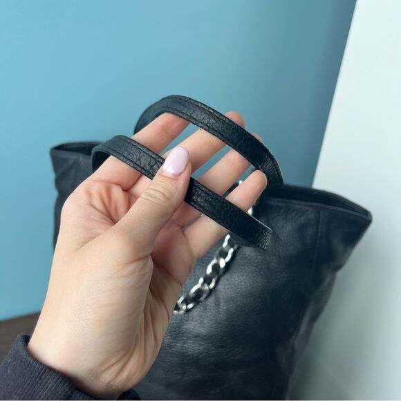 MICHAEL KORS Black Leather Jet Set Voyager Hamilton Harper Tote Laptop Work Bag - Picture 5 of 15